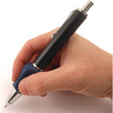 TPG Creations™ Heavyweight Ball Pen w/The Pencil Grip, Ballpoint Pen, Retractable, Med 0.7 mm, Black Ink, Black/Silver/Navy Barrel, 8/Carton (TPG65108) Case of 8