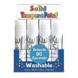 TPG Creations™ Kwik Stix Single Color Pack, 0.7" x 3.5", White, 12/Pack, 12 Packs/Carton (TPG6009012) Case of 12