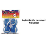 TPG Creations™ Chair Sox, 2.5", Blue Felt/Rubber, 4/Pack, 36 Packs/Carton (TPG233) Case of 36