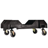 Alpine Industries Rectangular Trash Can Dolly, 200 lb Capacity, 8.2 x 24.4 x 15.7, Black (ALHALP477DOLLY) Each