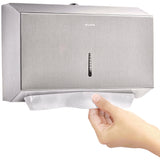 Alpine Industries Horizontal C-Fold/Multi-Fold Paper Towel Dispenser, 7.08 x 3.93 x 10.82, Brushed Nickel (ALHALP481S) Each