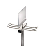 Alpine Industries Wet Umbrella Bag Wrapper Stand with 100 Long Bags, Stainless Steel, 12 x 12 x 48, Silver (ALHALP489) Each