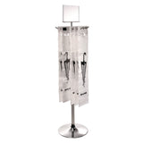 Alpine Industries Wet Umbrella Bag Wrapper Stand with 100 Long Bags, Stainless Steel, 12 x 12 x 48, Silver (ALHALP489) Each