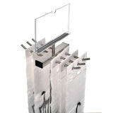 Alpine Industries Wet Umbrella Bag Wrapper Stand with 100 Long Bags, Stainless Steel, 12 x 12 x 48, Silver (ALHALP489) Each