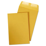 Quality Park™ Catalog Envelope, 28 lb Bond Weight Kraft, #1, Square Flap, Gummed Closure, 6 x 9, Brown Kraft, 100/Box (QUA40767) Box of 100