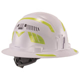 Ergodyne Skullerz 8961 Reflective Hard Hat and Safety Helmet Sticker Kit, 18 Assorted Stickers, Yellow (EGO61102) Each
