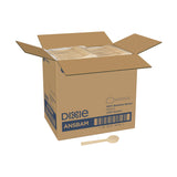Dixie® Bamboo Cutlery, Spoon, Light Golden, 100/Pack, 10 Packs/Carton (DXEANSBAM) Case of 1000