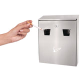Alpine Industries Wall-Mounted Safe Cigarette Disposal Station Outdoor Ashtray, Stainless Steel (ALHALP49001SS) Each