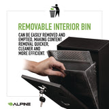 Alpine Industries Wall-Mounted Safe Cigarette Disposal Station Outdoor Ashtray, Stainless Steel, Black (ALHALP49001BLK) Each