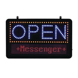 Alpine Industries LED Programmable Message Board Open Sign, 22 x 13, Black Frame, Blue/Red Graphics (ALHALP49710) Each