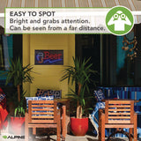 Alpine Industries LED Rectangular Beer Sign, 19 x 10, Black Frame, Blue/Green/Orange/Red/White Graphics (ALHALP49714) Each