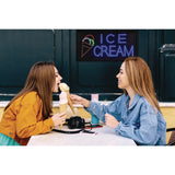 Alpine Industries LED Rectangular Ice Cream Sign, 19 x 10, Black Frame, Blue/Green/Orange/Red/White Graphics (ALHALP49713) Each