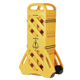 Alpine Industries Expandable Portable Fence Barrier Safety Barricade, Plastic, 1.97 x 153.54 x 39.76, Yellow (ALHALP499BAR) Each
