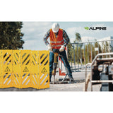 Alpine Industries Expandable Portable Fence Barrier Safety Barricade, Plastic, 1.97 x 153.54 x 39.76, Yellow (ALHALP499BAR) Each