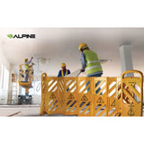 Alpine Industries Expandable Portable Fence Barrier Safety Barricade, Plastic, 1.97 x 153.54 x 39.76, Yellow (ALHALP499BAR) Each