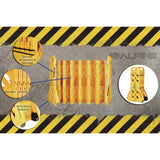 Alpine Industries Expandable Portable Fence Barrier Safety Barricade, Plastic, 1.97 x 153.54 x 39.76, Yellow (ALHALP499BAR) Each