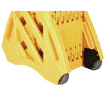 Alpine Industries Expandable Portable Fence Barrier Safety Barricade, Plastic, 1.97 x 153.54 x 39.76, Yellow (ALHALP499BAR) Each