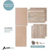 AdirOffice 11 Compartment Wood Mail Paper Sorter Literature Organizer, 11 Sections, Letter Size, 10.75 x 11.75 x 16.2, Medium Oak (ALHI50011MEO) Each