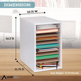 AdirOffice 11 Compartment Wood Mail Paper Sorter Literature Organizer, 11 Sections, Letter Size, 10.75 x 11.75 x 16.2, White (ALHI50011WHI) Each