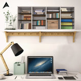 AdirOffice Wood Adjustable 24 Compartment Literature Organizer, 24 Sections, Letter Size, 39.3 x 11.8 x 16.3, White (ALHI50024WHI) Each