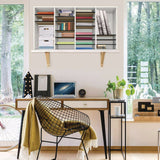 AdirOffice Wood Adjustable 36 Compartment Literature Organizer, 36 Sections, Letter Size, 39.3 x 11.8 x 23.9, White (ALHI50036WHI) Each