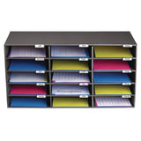 AdirOffice File Classroom Literature Organizer, 15 Sections, Letter Size, 32 x 13 x 17, Black (ALHI50115BLK) Each