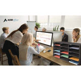 AdirOffice File Classroom Literature Organizer, 15 Sections, Letter Size, 32 x 13 x 17, Black (ALHI50115BLK) Each