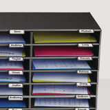 AdirOffice File Classroom Literature Organizer, 30 Sections, Letter Size, 32 x 13 x 21, Black (ALHI50130BLK) Each