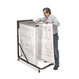 AdirOffice Blueprint Storage Cabinet Rolling Stand, Assorted Document Sizes Accomodated, 27" x 28.5" to 46.5" x 46" to 66", Black (ALHI613BLK) Each