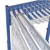 AdirOffice Blueprint Storage Cabinet Rolling Stand, Assorted Document Sizes Accomodated, 27" x 28.5" to 46.5" x 46" to 66", Blue (ALHI613BLU) Each