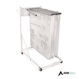 AdirOffice Blueprint Storage Cabinet Rolling Stand, Assorted Document Sizes Accomodated, 27" x 28.5" to 46.5" x 46" to 66", White (ALHI613WHI) Each