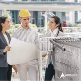 AdirOffice Blueprint Storage Cabinet Rolling Stand, Assorted Document Sizes Accomodated, 27" x 28.5" to 46.5" x 46" to 66", White (ALHI613WHI) Each