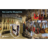 AdirOffice Blueprint Storage Cabinet Rolling Stand, Assorted Document Sizes Accomodated, 27" x 28.5" to 46.5" x 46" to 66", White (ALHI613WHI) Each