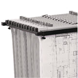 AdirOffice Blueprint Storage Cabinet Steel Vertical Plan Center, Assorted Document Sizes,15" x 27" to 47.25" x 32.5" to 57", Black (ALHI614BLK) Each