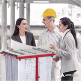 AdirOffice Blueprint Storage Cabinet Steel Vertical Plan Center, Assorted Document Sizes, 15" x 27" to 47.25" x 32.5" to 57", Red (ALHI614RED) Each