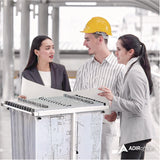 AdirOffice Blueprint Storage Cabinet Steel Vertical Plan Center, Assorted Document Sizes, 15" x 27" to 47.25" x 32.5" to 57", White (ALHI614WHI) Each