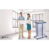 AdirOffice Blueprint Storage Cabinet Steel Vertical Plan Center, Assorted Document Sizes, 15" x 27" to 47.25" x 32.5" to 57", Blue (ALHI614BLU) Each