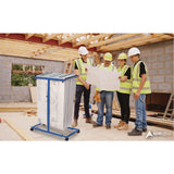 AdirOffice Blueprint Storage Cabinet Steel Vertical Plan Center, Assorted Document Sizes, 15" x 27" to 47.25" x 32.5" to 57", Blue (ALHI614BLU) Each