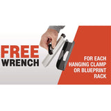 AdirOffice Blueprint Storage Cabinet Steel Vertical Plan Center, Assorted Document Sizes, 15" x 27" to 47.25" x 32.5" to 57", Blue (ALHI614BLU) Each