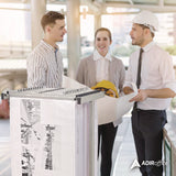 AdirOffice Expandable Blueprint Storage Cabinet Mobile Plan Center, Assorted Document Sizes, 20.5" x 28" to 46.5" x 50.75", Beige (ALHI615) Each