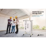AdirOffice Expandable Blueprint Storage Cabinet Mobile Plan Center, Assorted Document Sizes, 20.5" x 28" to 46.5" x 50.75", Beige (ALHI615) Each