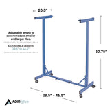 AdirOffice Expandable Blueprint Storage Cabinet Mobile Plan Center, Assorted Document Sizes, 20.5" x 28" to 46.5" x 50.75", Blue (ALHI615BLU) Each