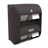 Georgia Pacific® Professional Compact Quad Vertical Four Roll Coreless Tissue Dispenser, 12.31 x 14.81 x 7.86, Black (GPC56744B) Each