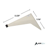 AdirOffice Drop Lift Blueprint Storage Wall Rack, Assorted Document Sizes Accommodated, 7.9" x 1.2" x 7.1", Gray (ALHI616) Each