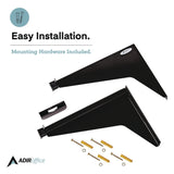 AdirOffice Drop Lift Blueprint Storage Wall Rack, Assorted Document Sizes Accommodated, 7.9" x 1.2" x 7.1", Black (ALHI616BLK) Each