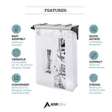 AdirOffice Drop Lift Blueprint Storage Wall Rack, Assorted Document Sizes Accommodated, 7.9" x 1.2" x 7.1", Black (ALHI616BLK) Each