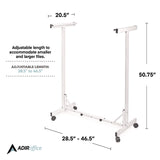AdirOffice Expandable Blueprint Storage Cabinet Mobile Plan Center, Assorted Document Sizes, 20.5" x 28" to 46.5" x 50.75", White (ALHI615WHI) Each