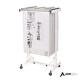 AdirOffice Expandable Blueprint Storage Cabinet Mobile Plan Center, Assorted Document Sizes, 20.5" x 28" to 46.5" x 50.75", White (ALHI615WHI) Each