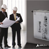 AdirOffice Drop Lift Blueprint Storage Wall Rack, Assorted Document Sizes Accommodated, 7.9" x 1.2" x 7.1", Red (ALHI616RED) Each