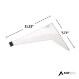 AdirOffice Drop Lift Blueprint Storage Wall Rack, Assorted Document Sizes Accommodated, 7.9" x 1.2" x 7.1", White (ALHI616WHI) Each